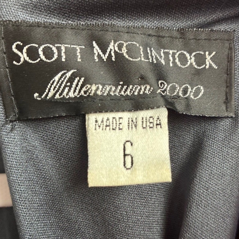 Vintage Scott McClintock Millennium 2000 Gown 6 Grey Silver Sparkle Maxi Dress - Picture 9 of 13